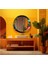Dekorarif Desenli Yuvarlak Banyo-Salon Duvar Aynası 37 1