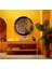 Dekorarif Desenli Yuvarlak Banyo-Salon Duvar Aynası 33 1