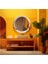 Dekorarif Desenli Yuvarlak Banyo-Salon Duvar Aynası 42 1