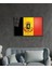 Marsilyan- Belçika Bayrağı Cam Tablo Belgium Flag 2