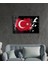 Marsilyan- Atatürk Bayrak Atatürk Silüetli Gölgeli Siyah Fonlu Cam Tablo 2