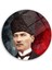 Atatürk Yuvarlak Cam Tablo 2