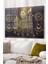 Gold Detaylı Osmanlı Tuğrası Allah Muhammed | Osmanlı Temalı Cam Tablo | 50 x 70 cm 1