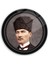Atatürk Yuvarlak Cam Tablo 2