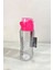 Su Matarası Şeffaf Pipetli Matara 750 ml -Pembe 1
