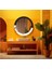 Dekorarif Desenli Yuvarlak Banyo-Salon Duvar Aynası 100 1