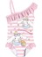My Melody Cinnamoroll Pembe Beyaz Çizgili Fırfırlı Mayo 1