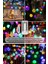 50 Ledli Usbli Kumandalı 8 Modlu Kristal Toplu Işık Parti Süsleme Organizasyon RGB Çok Renkli Işık 5