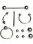 11 Parça Piercing (Cerrahi Çelik) ve Piercing Topu Seti Piirsing 1