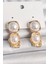 Pirinç Gold Renk Inci Kare Model Kadın Küpe - TJ-BKP10071 1