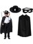 Zorro Pelerini Şapkası ve Maske Seti Çocuk Boy 1