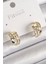 Pirinç Gold Renk Zirkon Taşlı Zincir Model Kadın Küpe - TJ-BKP9794 1