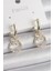 Pirinç Gold Renk Zirkon Taşlı Kelebek Figür Sallantı Model Kadın Küpe - TJ-BKP9840 1