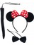 Minnie Mouse Kostüm Seti Taç Kuyruk Papyon Gösteri Seti (4887) 2