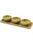 3pcs - Sunum Tepsili Mini - Çap: 6cm Ahşap Bambu Lokumluk - Çerezlik Kase (4887) 1