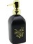 Cam Kare - Siyah Şişe--Sarı Kelebek-Çiçek Desen Sıvı Sabunluk 400ML Gold Plastik Pompa (4887) 1