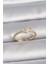 Pirinç Gold Renk Ayarlanabilir Zirkon Taşlı Kalp Model Kadın Yüzük - TJ-BYK3406 1