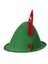 Yeşil Renk Kırmızı Tüylü Peter Pan Şapkası Robin Hood Şapkası 24 x 23 cm 1