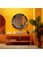 Dekorarif Desenli Yuvarlak Banyo-Salon Duvar Aynası 30 1