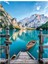 Canvas Italya Braies (Prags) Gölü Sayılarla Boyama Seti Kasnaklı 100 x 140 cm 5