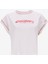 D5SL-TST3571 Kırık Beyaz Bisiklet Yaka Relaxed Baskılı Kadın T-Shirt 1