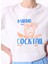 Bisiklet Yaka Baskılı Beyaz Kadın T-Shirt F5SL-TST0470 4