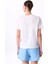 Bisiklet Yaka Baskılı Beyaz Kadın T-Shirt F5SL-TST0470 5