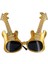 Altın Renk Rockn Roll Gitar Şekilli Parti Gözlüğü 15 x 15 cm 1