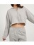 Kopüşonlu Şerit Biyeli Crop Sweatshirt 2