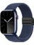 Apple Watch 10 46 mm Uyumlu Örgü Kordon Magnetik D Tokalı Kayış Mıknatıslı Metal Toka 1