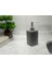 Seramik Sıvı Sabunluk Koyu Bej Modern 7X7X17 cm 300 ml Banyo Seti 2