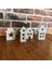 4'lü Modern 3D Baskılı Ev Şeklinde Dekor - Beyaz - Minimalist Ev Aksesuarları - Ev Taşınma Hediyesi 1