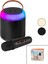Yuvarlak Karaoke Mikrofonlubluetooth Wireless Hoparlör - Speaker USB Şarjlı - Işıklı (4887) 1