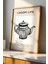 Vintage Çay Keyfi - Minimalist Çaydanlık Ahşap Çerçeveli Mutfak Duvar Tablosu 1