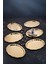 6 Adet Paslanmaz Çelik Oval Dalgalı Sade Kahve ve Sunum Tepsisi 20 cm x 25 cm 2