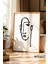 Modern Sanat Minimalist Yüz Çizimi Doğal Ahşap Çerçeveli Duvar Tablosu 1