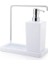 Luna Mutfak Sıvı Sabunluk Beyaz Plastik Alüminyum 420ML 21X9,5X20CM Kaymaz Taban Askılı 1 Adet 1