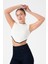 Kolsuz Triko Crop Bluz - Beyaz 2