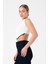 Kolsuz Triko Crop Bluz - Beyaz 3