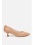 Kadın Bej Kısa Topuklu Stiletto 1