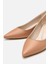 Kadın Bej Kısa Topuklu Stiletto 3