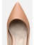 Kadın Bej Kısa Topuklu Stiletto 4