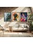 Modern Tarz Mdf Plastik Çerçeveli 3'lu Dekoratif Tablo 144 3