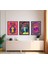 Modern Tarz Mdf Plastik Çerçeveli 3'lu Dekoratif Tablo 176 1