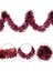 Mor Turuncu Renk 4 cm Genişlik Garland Çift Renk Sim Süs 180 cm (4887) 3