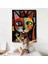 Pablo Picasso Tarzı - Soyut Renkli Kedi TABLO-7374 5