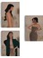Yüzsüz Soyut Kandınlar Dekoratif Duvar Tablosu Üçlü Set-Dş-96 1