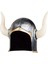 Mega Boynuzlu Viking Ivar Kaskı Eskitilmiş Desen Gümüş Renk (4887) 2
