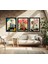 Modern Tarz Mdf Plastik Çerçeveli 3'lu Dekoratif Tablo 06 4