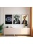 Modern Tarz Mdf Plastik Çerçeveli 3'lu Dekoratif Tablo 83 1